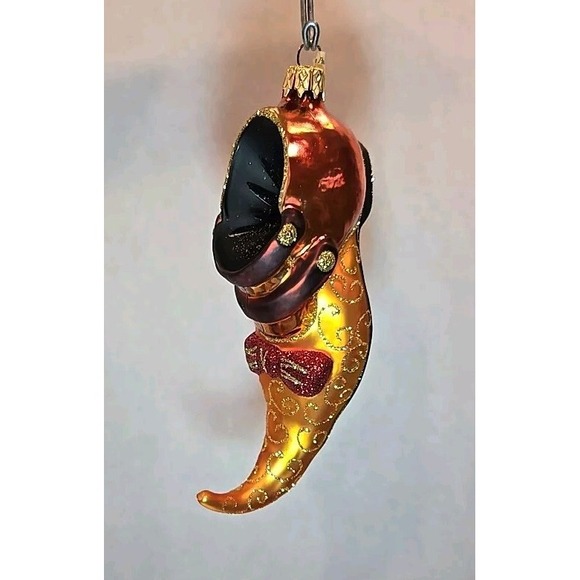 Other - Polish Glass Ornament hand painted 'Golden Slipper' Radko Inspired Poland